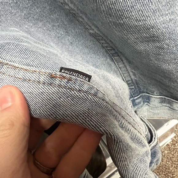 Balenciaga oversized rhinestone Jean jacket. XL - Picture 10 of 10